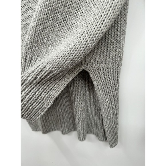 Harper Heritage Size Small Sweater Gray White Open Weave Suede Elbow Patch - Picture 3 of 7